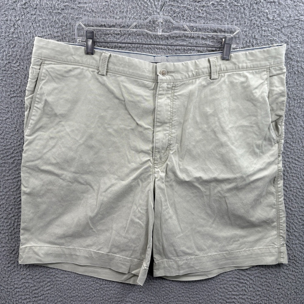 Tommy Bahama Shorts Mens 42 Khaki Chino‎ Flat Front Cotton Tencel Golf Island